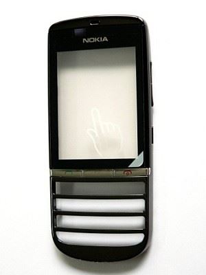 Nokia Asha 300 Graphite predný kryt vrátane dotyku