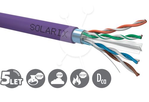 Instalační kab.Solarix CAT6 FTP 500m drát LSOH