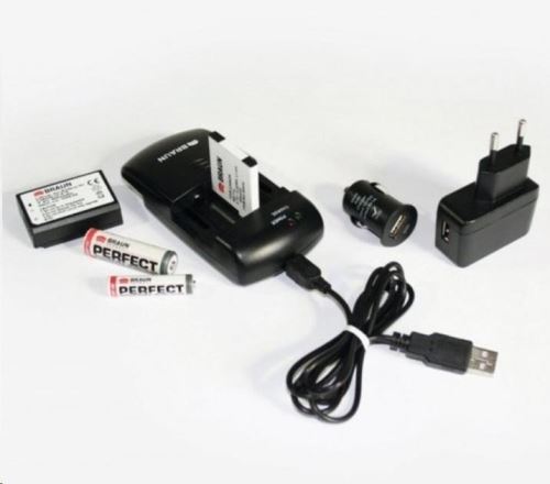 BRAUN nabíječka ONE-FOR-ALL Travel Mini (Li-Ion/AA/AAA,900mA,USB nab./auto/kabel)