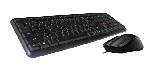 Klávesnica C-TECH KBM-102, drôtový combo set s myšou, USB, CZ/ SK