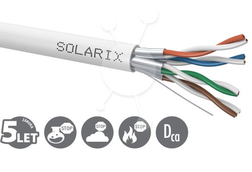 Inštalačný kábel Solarix CAT6A STP LSOH Dca-s1,d2,a1 500m/cievka SXKD-6A-STP-LSOH