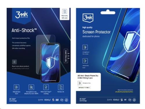 3mk All-Safe - AIO fólie Anti-shock Dry & Wet Fitting Phone, 5 ks