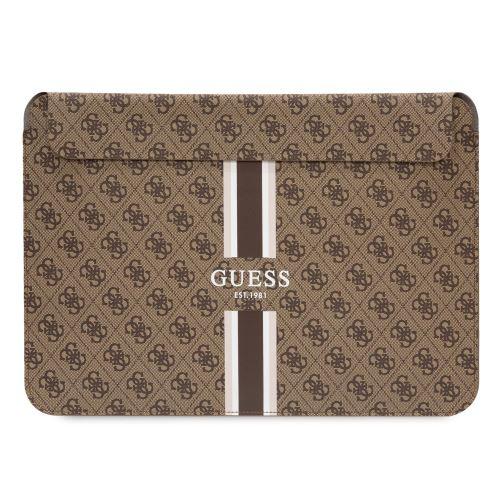 Guess PU 4G Printed Stripes Computer Sleeve 13/14" Brown