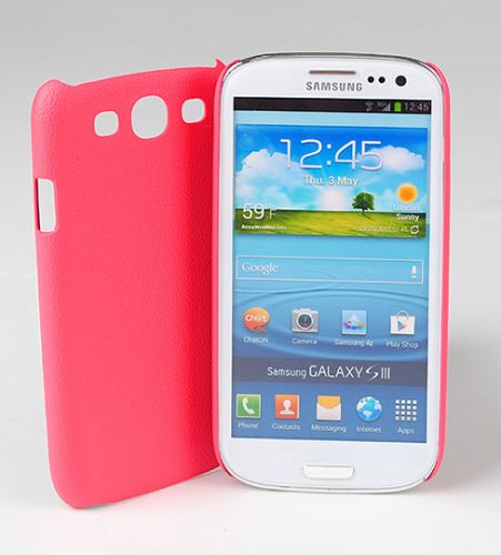 JEKOD Shield kožený zadný kryt Red pre Samsung i9300 Galaxy S3