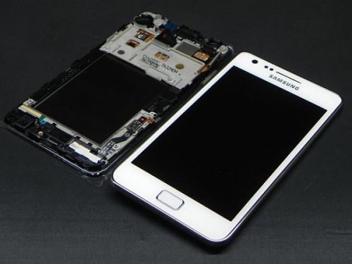 LCD displej + dotyk + predný kryt Samsung i9105 Galaxy S2 Plus White