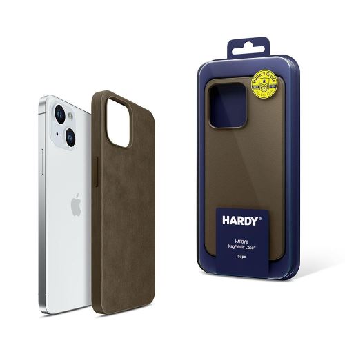 3mk ochranný kryt HARDY MagFabric Case pre Apple iPhone 15 Plus, Taupe