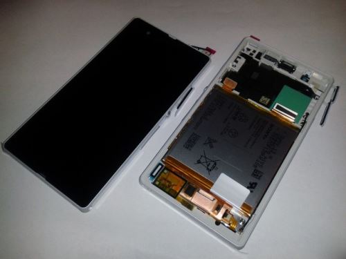 LCD displej + dotyk + kompletný kryt White Sony C6603 Xperia Z
