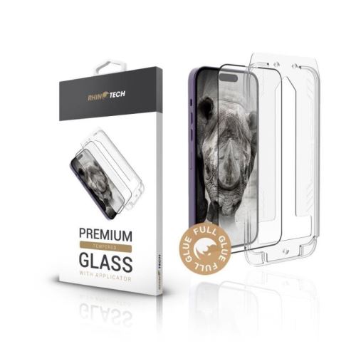 RhinoTech Tvrzené ochranné 2.5D sklo s aplikátorem pre Apple iPhone 14 Pro