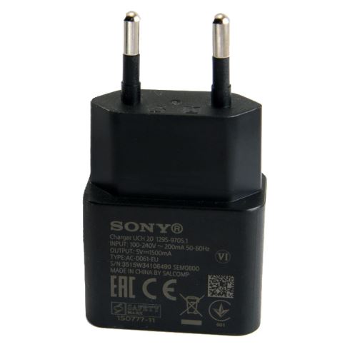 UCH20 Sony USB cestovná nabíjačka Black (Bulk)