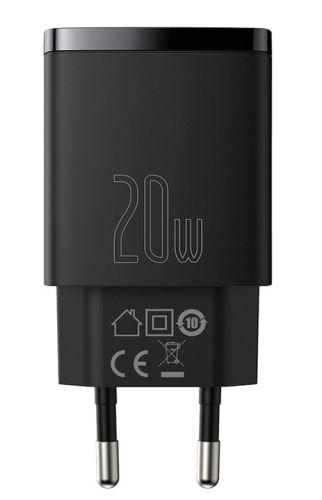Baseus CCXJ-B01 Compact Quick Nabíjačka USB/USB-C 20W Black