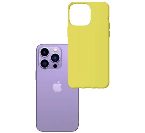 3mk ochranný kryt Matt Case pre Apple iPhone 14 Pro Max, lime/žlutozelená