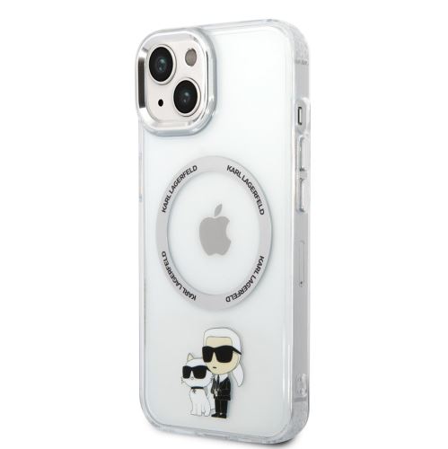 Karl Lagerfeld MagSafe Kompatibilní Kryt IML Karl and Choupette NFT pre iPhone 13 Transpar
