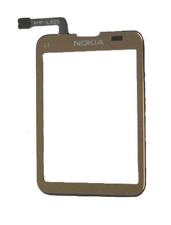 Nokia C3-01 dotyková doska vrátane sklíčka Real Gold