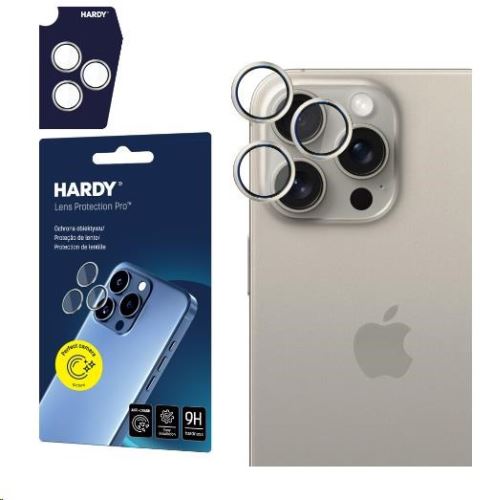 3mk ochrana kamery HARDY Lens Protection Pro pre iPhone 15 Pro Max Natural