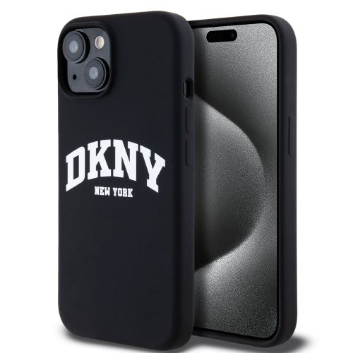 DKNY Liquid Silicone Arch Logo MagSafe Zadní Kryt pre iPhone 13 Black