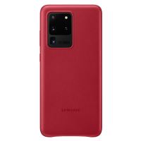EF-VG988LRE Samsung Kožený Kryt pre Galaxy S20 Ultra Red