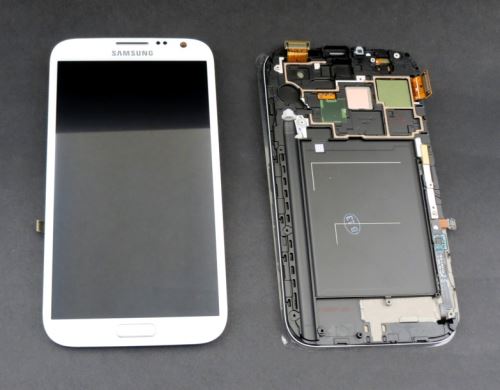 LCD displej + dotyk + predný kryt Samsung N7100 Galaxy Note 2 Ceramic White
