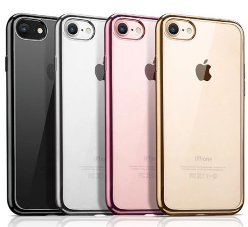 Apple iPhone 7 TPU clear case puzdro čierne