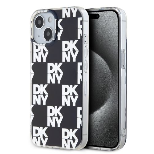 DKNY PC/TPU Checkered Pattern Zadní Kryt pre iPhone 14 Black