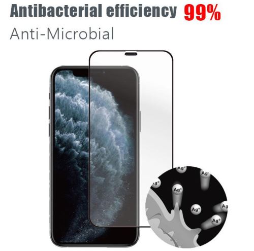 Iphone 7,8,SE 2020 antimikrobiální tvrzené sklo bílé