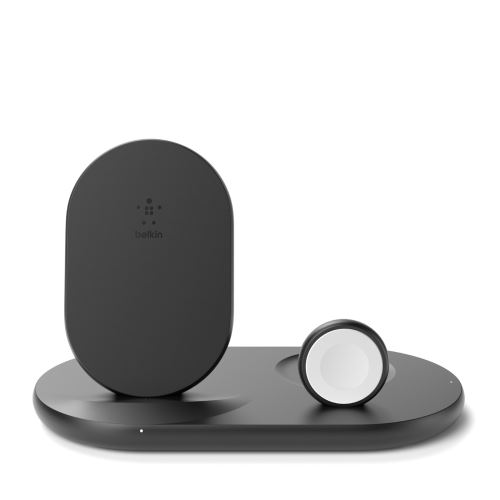 BELKIN Qi 3v1 nabíjací stojan, čierny (iPhone, Apple Watch, AirPods)