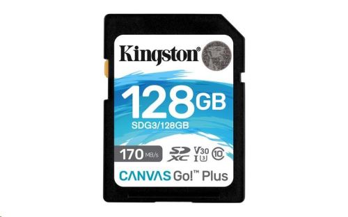 Kingston Canvas Go Plus/SDXC/128GB/170MBps/UHS-I U3/Class 10
