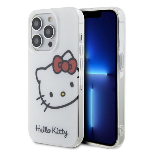 Hello Kitty IML Head Logo Zadní Kryt pre iPhone 13 Pro White