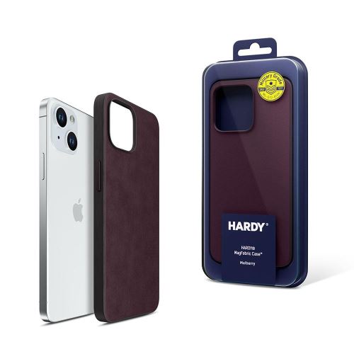 3mk ochranný kryt HARDY MagFabric Case pre Apple iPhone 15 Plus, Mulberry