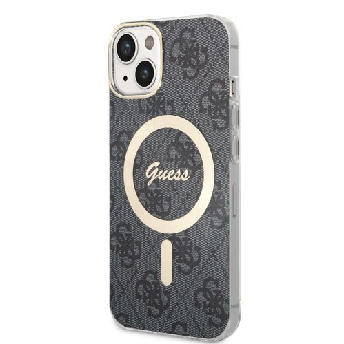 Guess 4G IML MagSafe Kompatibilní Zadní Kryt pre iPhone 13 Black