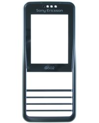 Sony Ericsson G502 Predný kryt čierny - logo