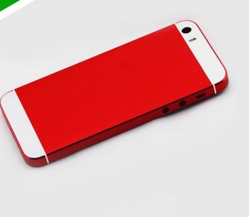 Apple iPhone 5 zadný kryt červený/biely