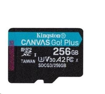 256GB microSDXC Kingston Canvas Go! Plus A2 U3 V30 170MB/s bez adapteru