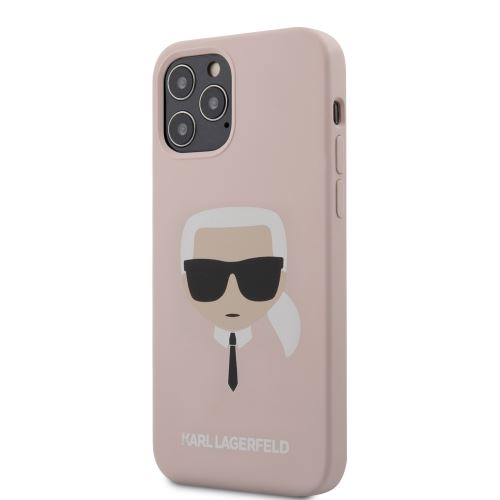Karl Lagerfeld Head silikónový kryt pre iPhone 12/12 Pro 6.1 Light Pink