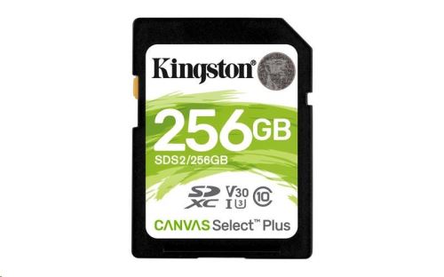 Kingston Canvas Select Plus U3/SDXC/256GB/100MBps/UHS-I U3/Class 10