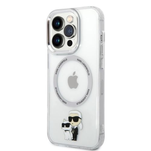 Karl Lagerfeld MagSafe Kompatibilní Kryt IML Karl and Choupette NFT pro iPhone 14 Pro Tran