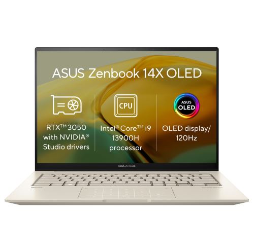 ASUS Zenbook 14X OLED/UX3404VC/i9-13900H/14,5"/2880x1800/T/32GB/1TB SSD/RTX 3050/W11H/Sand