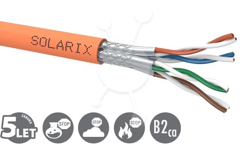 Inštalačný kábel Solarix CAT7 SSTP LSOHFR B2ca-s1,d1,a1 500m/cievka SXKD-7-SSTP-LSOHFR-B2c