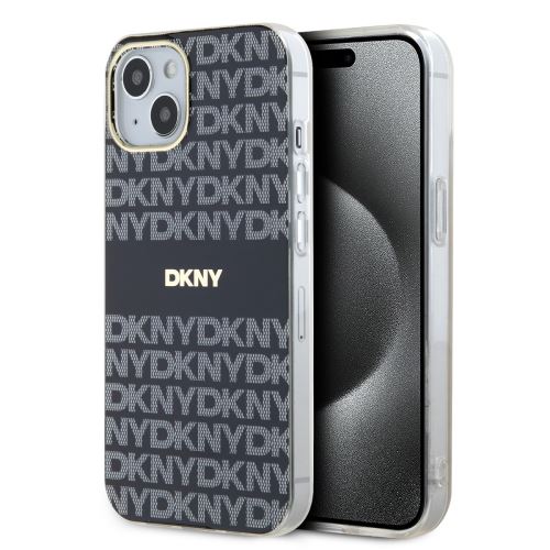DKNY PC/TPU Repeat Pattern Tonal Stripe Magsafe Zadní Kryt pre iPhone 14 Black