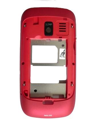 Nokia Asha 302 Red stredný diel