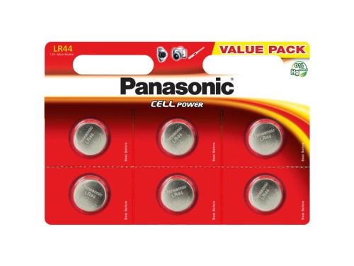 Panasonic knoflíková baterie LR44EL/6BP (Blistr 6 ks)