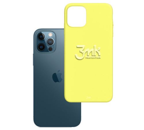 3mk ochranný kryt Matt Case pre Apple iPhone 12, 12 Pro, lime/žlutozelená