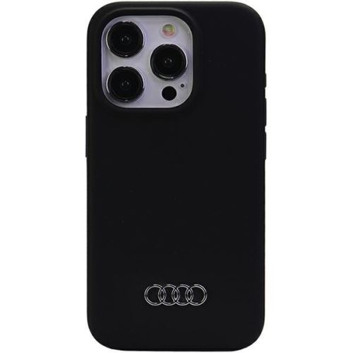 Audi Silicone Zadní Kryt pre iPhone 15 Pro Max Black