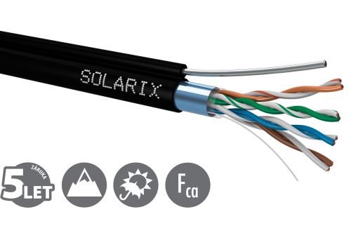 Venk.inst.kabel Solarix CAT5E FTP PE 305m samonos.