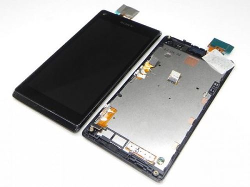 Sony C2105 Xperia L predný kryt + LCD displej + dotyk Black