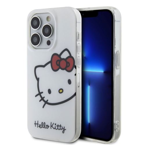 Hello Kitty IML Head Logo Zadní Kryt pre iPhone 15 Pro White