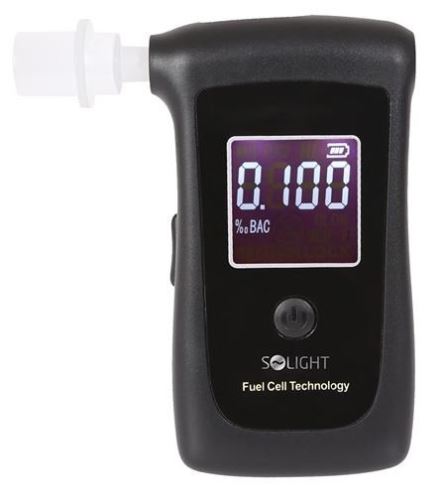 Solight alkohol tester profesionálny, Fuel Cell, 0,00 - 4,00‰ BAC, citlivosť 0,008‰