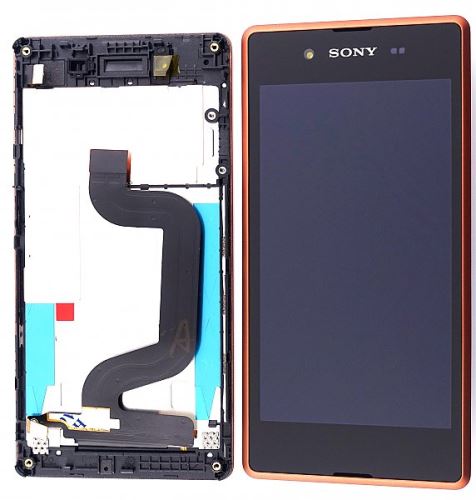 LCD displej + dotyk + predný kryt Copper Sony D2203, D2202, D2206 Xperia E3