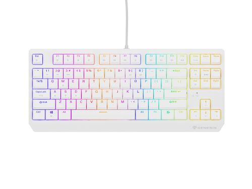 Genesis herná klávesnica THOR 230/TKL/RGB/Outemu Red/Drôtová USB/US layout/Biela