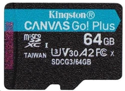 Kingston Canvas Go Plus A2/micro SDXC/64GB/170MBps/UHS-I U3 / Class 10