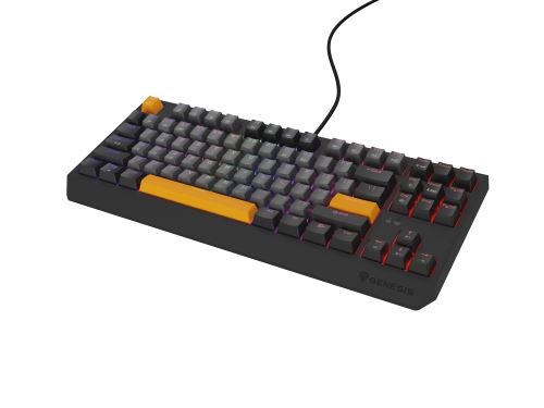 Genesis herná klávesnica THOR 230/TKL/RGB/Outemu Red/Drôtová USB/US layout/Anchor Negative